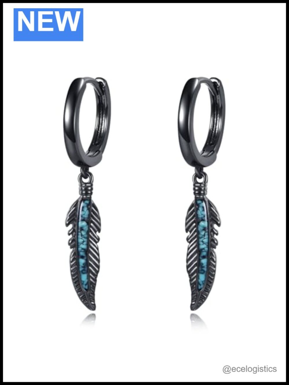 925 Sterling Silver Sword Dagger Hoop Earrings Viking Punk Drop Dangle Unisex